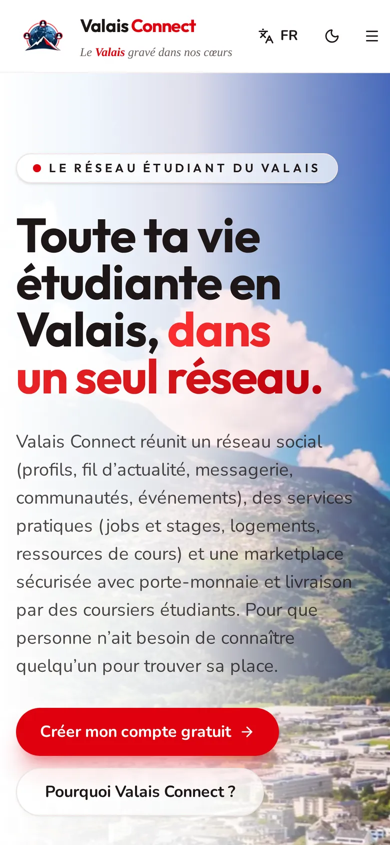 Valais Connect su mobile