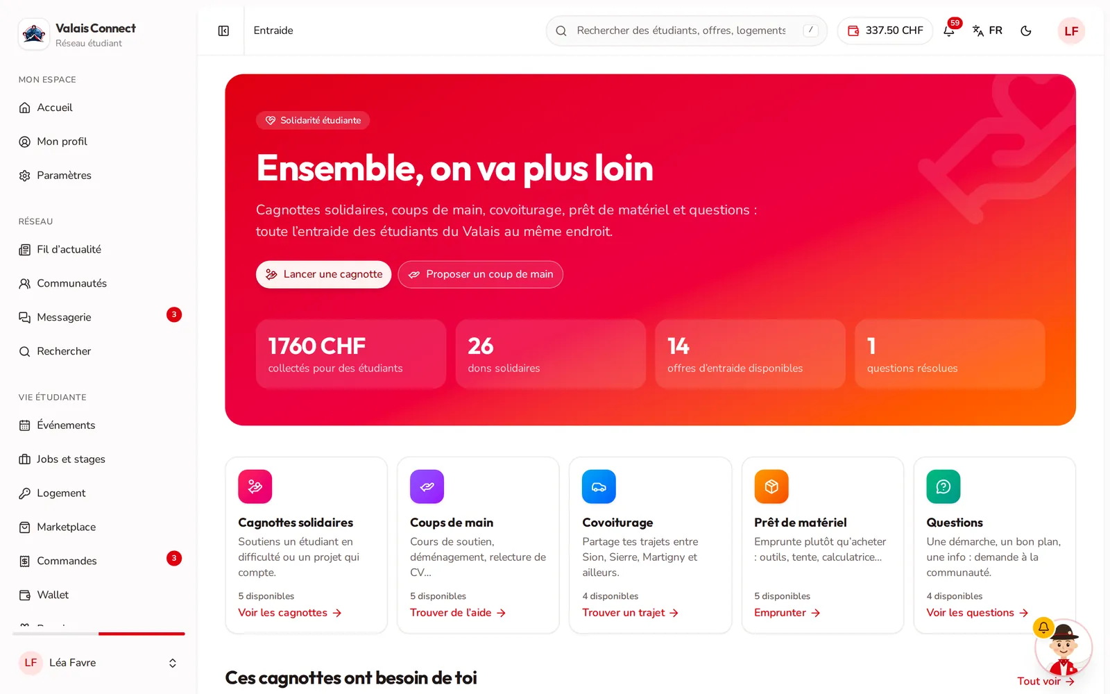 Valais Connect: spazio di aiuto reciproco tra studenti